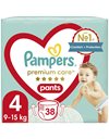 Pampers Premium Care Pants Πάνες Βρακάκι No. 4 για 9-15kg 38τμχ
