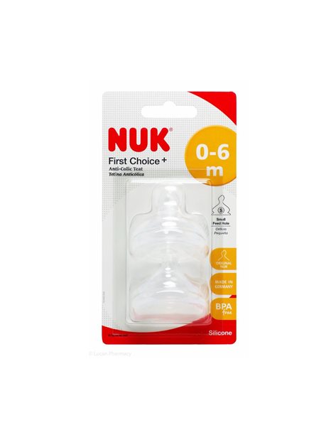 Nuk First Choice+ Θηλές από Σιλικόνη Μικρής Ροής Small 0-6m 2τμχ 
