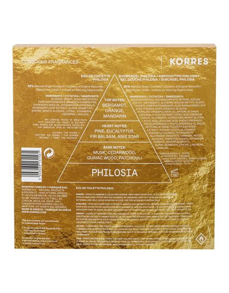 Korres Promo Philosia Άρωμα Eau De Toilette 50ml & Δώρο Philosia Shower Gel/Αφρόλουτρο  250ml