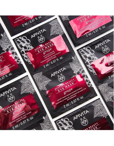 Apivita Promo Beessential Oils Έλαιο Προσώπου Ήμερας, 15ml & Face Mask, 4x8ml & Eye Mask Grape,2x2ml