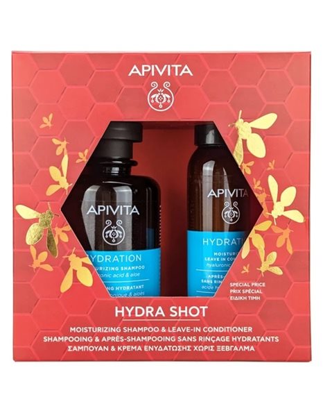 Apivita Promo Hydration Moisturizing Shampoo 250ml & Moisturizing Leave In Conditioner 100ml