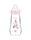 Mam Feel Good Γυάλινο Μπιμπερό Forest Κορίτσι 260ml Ροζ απο 2+μηνών (375SG) 1τμχ