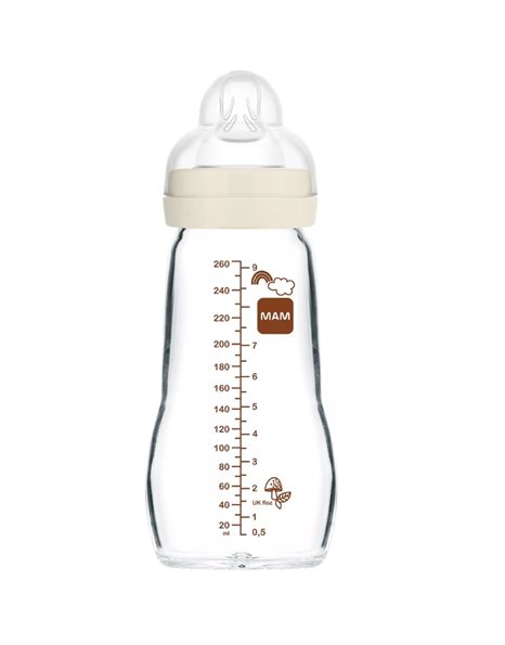 Mam Feel Good Γυάλινο Μπιμπερό Forest Αγόρι 260ml Μπλε απο 2+μηνών (375SB) 1τμχ