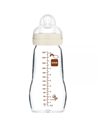 Mam Feel Good Γυάλινο Μπιμπερό Forest Unisex 260ml Μπεζ απο 2+μηνών (375SU) 1τμχ
