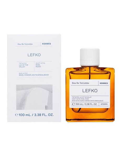 Korres Lefko Eau de Toilette Γυναικείο Άρωμα με Νότες Τριαντάφυλλου & Παιώνιας 100ml
