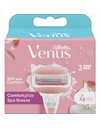 Gillette Venus ComfortGlide Spa Breeze,Ανταλλακτικές Κεφαλές με 3 Λεπίδες και Λιπαντική Ταινία 4 Τμχ