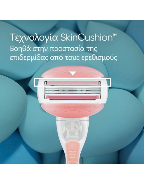 Gillette Venus ComfortGlide Spa Breeze,Ανταλλακτικές Κεφαλές με 3 Λεπίδες και Λιπαντική Ταινία 4 Τμχ