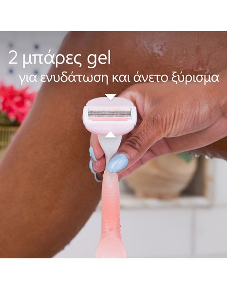 Gillette Venus ComfortGlide Spa Breeze,Ανταλλακτικές Κεφαλές με 3 Λεπίδες και Λιπαντική Ταινία 4 Τμχ