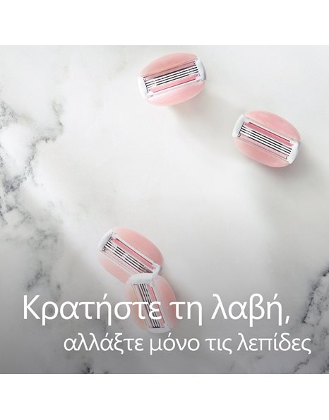 Gillette Venus ComfortGlide Spa Breeze,Ανταλλακτικές Κεφαλές με 3 Λεπίδες και Λιπαντική Ταινία 4 Τμχ