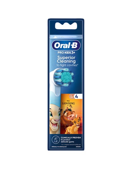 Oral-B Pro Kids Lion King Ανταλλακτικά Παιδικής Ηλεκτρικής Οδοντόβουρτσας, 4 τεμάχια