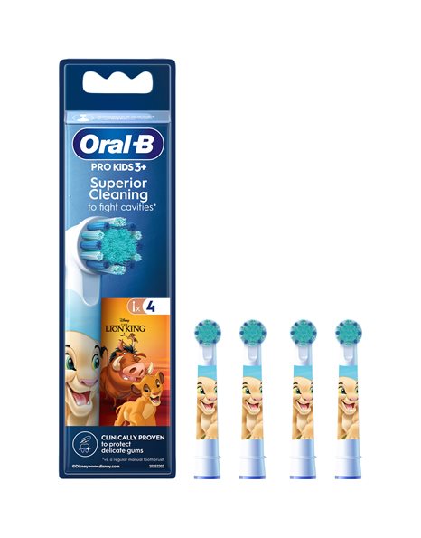 Oral-B Pro Kids Lion King Ανταλλακτικά Παιδικής Ηλεκτρικής Οδοντόβουρτσας, 4 τεμάχια