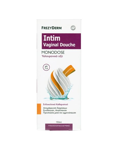Frezyderm Intim Vaginal Douche Monodose, Ενδοκολπικός Καθαρισμός Με Υαλουρονικό Οξύ Ph 7.0 150ml