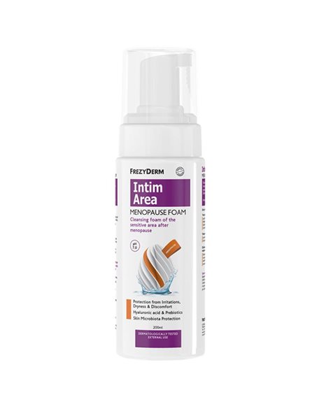 Frezyderm Intim Menopause Foam, Αφρός Καθαρισμού Για Ευαίσθητη Περιοχή Μετά την Εμμηνόπαυση 200ml