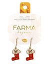 Farma Bijoux Υποαλλεργικά Σκουλαρίκια Κρεμαστές Χριστουγεννιάτικες Κάλτσες 25mm (BEXM-09) 