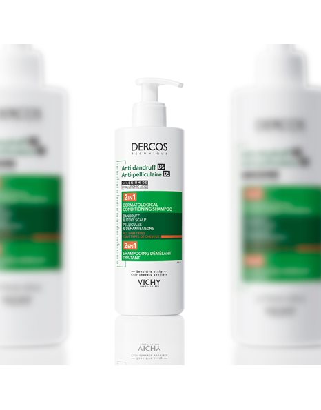 Vichy Dercos Anti Dandruff DS 2in1 Σαμπουάν κατά της Πιτυρίδας για Ξηρά Μαλλιά 390ml