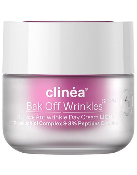 Clinea Bak Off Wrinkles Light SPF20 Αντιγηραντική Κρέμα Ημέρας 50ml