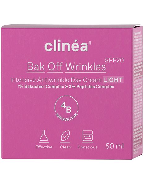 Clinea Bak Off Wrinkles Light SPF20 Αντιγηραντική Κρέμα Ημέρας 50ml