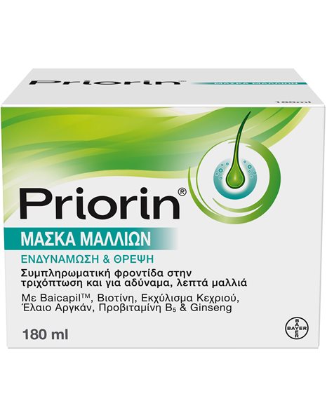Priorin Nourishing & Strengthening Hair Mask Μάσκα Μαλλιών για Τριχόπτωση 180ml