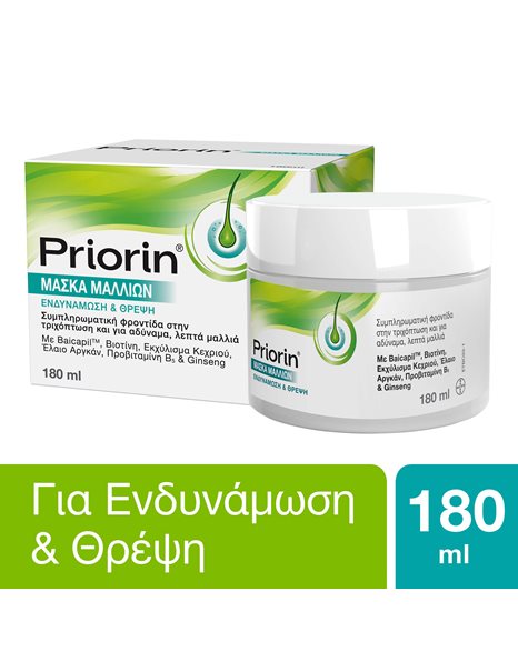 Priorin Nourishing & Strengthening Hair Mask Μάσκα Μαλλιών για Τριχόπτωση 180ml
