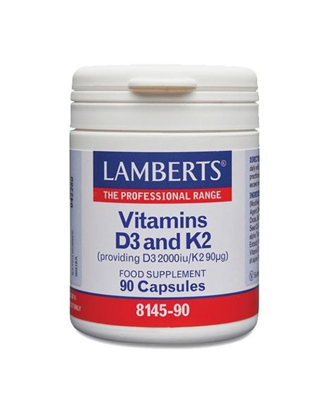 Lamberts Vitamins D3 + K2 2000 IU/90 μg 90 κάψουλες