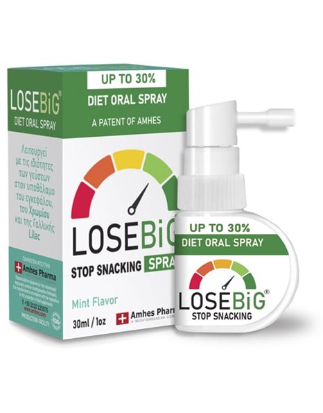 Amhes LoseBig Stop Snacking Spray Συμπλήρωμα για Αδυνάτισμα με Γεύση Μέντα 30ml 