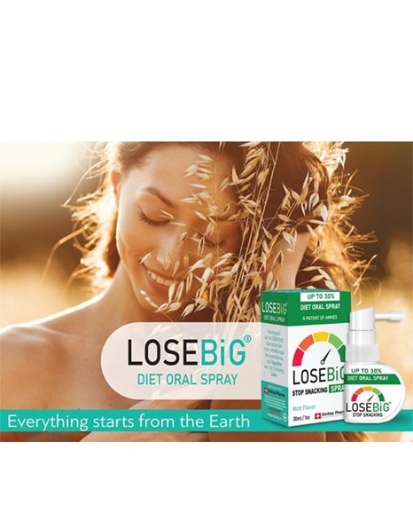 Amhes LoseBig Stop Snacking Spray Συμπλήρωμα για Αδυνάτισμα με Γεύση Μέντα 30ml 