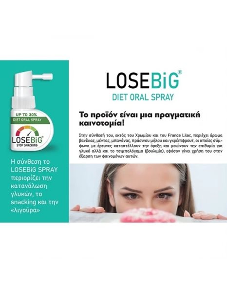 Amhes LoseBig Stop Snacking Spray Συμπλήρωμα για Αδυνάτισμα με Γεύση  Γκρέιπφρουτ 30ML