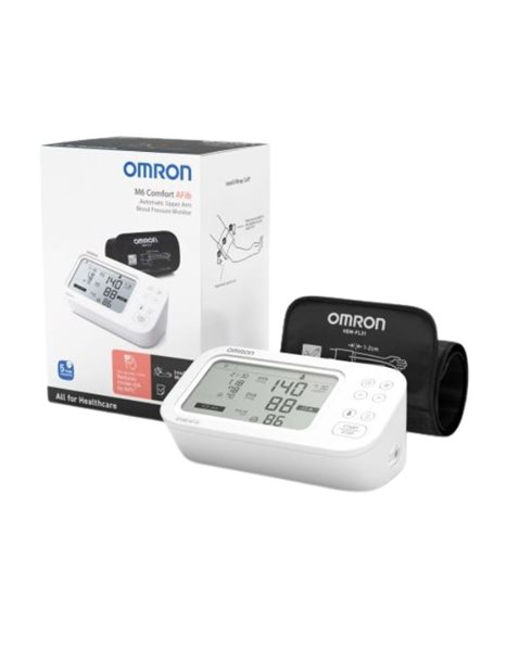 Omron M6 Comfort Afib Πιεσόμετρο Μπράτσου με Ανίχνευση Κολπικής Μαρμαρυγής, 1τμχ (5 Χρόνια Εγγύηση)
