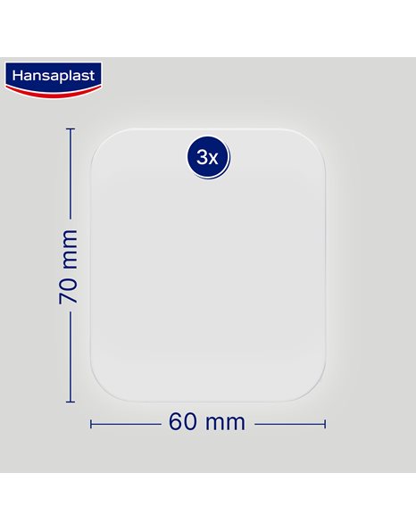 Hansaplast Second Skin Protection XL Προηγμένα Υδροκολλοειδή Επιθέματα 6x7cm 3 Τεμάχια