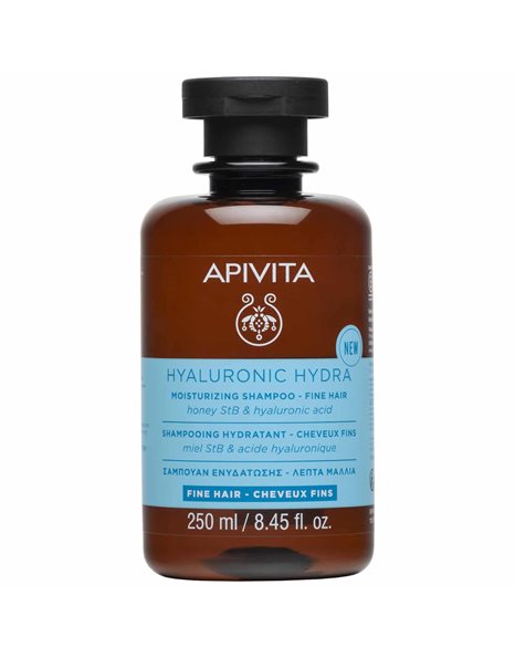 Apivita Hyaluronic Hydra Moisturizing Shampoo, Fine Hair-Σαμπουάν Ενυδάτωσης για Λεπτά Μαλλιά 250ml
