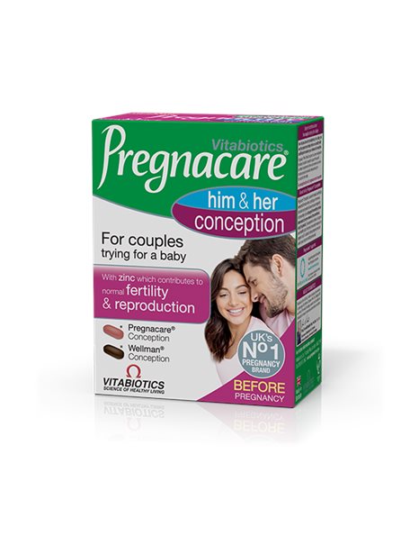 Vitabiotics Pregnacare His & Her Conception Dual Pack 2 x 30 ταμπλέτες