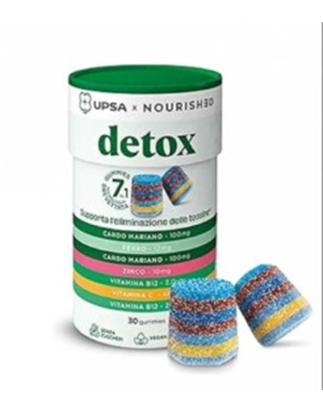 Upsa Nourished Detox 7-in-1  - Συμπλήρωμα Διατροφής για Αποτοξίνωση 30 ζελεδάκια