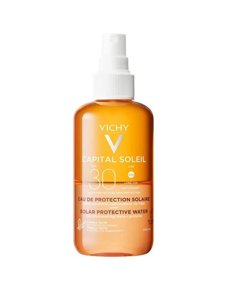 Vichy Ideal Soleil SPF30 Αντηλιακό Νερό Προστασίας για Λαμπερό Μαύρισμα 200ml