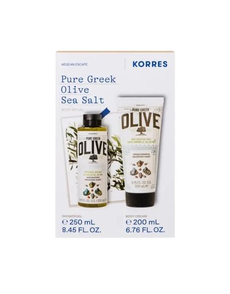 Korres Promo Pure Greek Olive Θαλασσινό Aλάτι Αφρόλουτρο 250ml & Eνυδατικό Γαλάκτωμα Σώματος 250ml