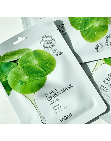Yadah Daily Green Mask Cica Μάσκα Προσώπου 25ml