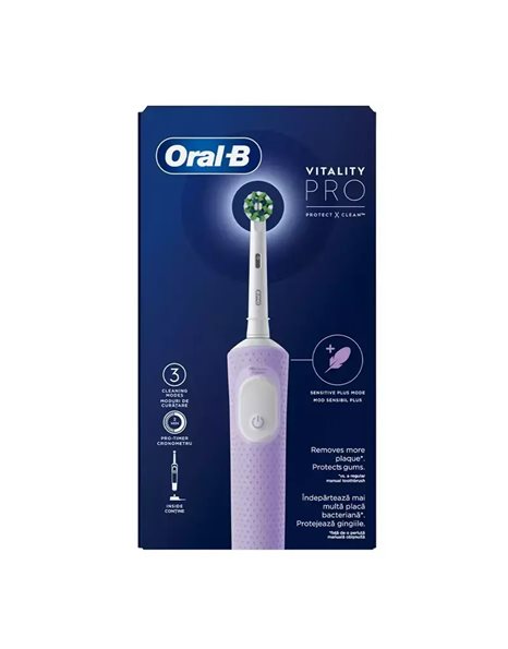 Oral B Pro Vitality, Lilac - Ηλεκτρική Οδοντόβουρτσα με 3 Προγράμματα Βουρτσίσματος ,1τμχ
