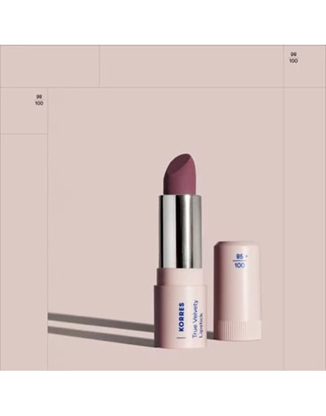 Korres True Velvety Lipstick Semi-matte Κραγιόν με Κρεμώδη Υφή και Πλούσιο Χρώμα Ν.25 Plum Rose ,3g