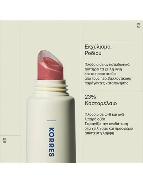 Korres True Lip Shine Balm Χειλιών Απαλού Χρώματος 19 Pomegranate,10ml