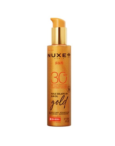 Nuxe Sun Huile Solaire Or Sun Oil Gold Face & Body Ιριδίζον Αντηλιακό Λάδι SPF30 150 ml
