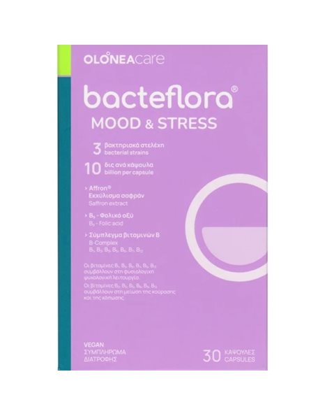 Olonea Bacteflora Mood & Stress Συμπλήρωμα Διατροφής για Συναισθηματική Ισορροπία 30 caps