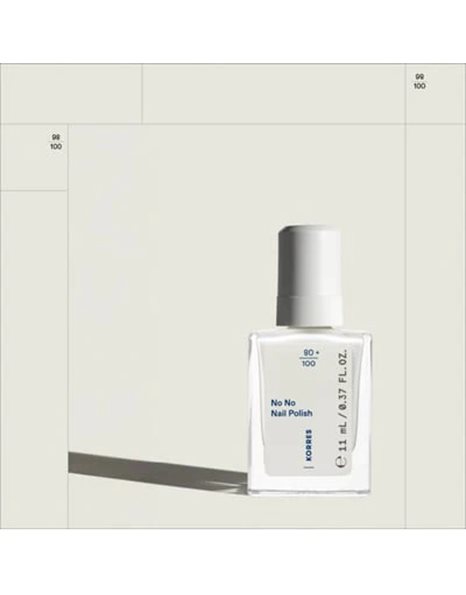 Korres No No Nail Polish Βερνίκι Νυχιών Μακράς Διαρκείας 01 Pure White 11 mL