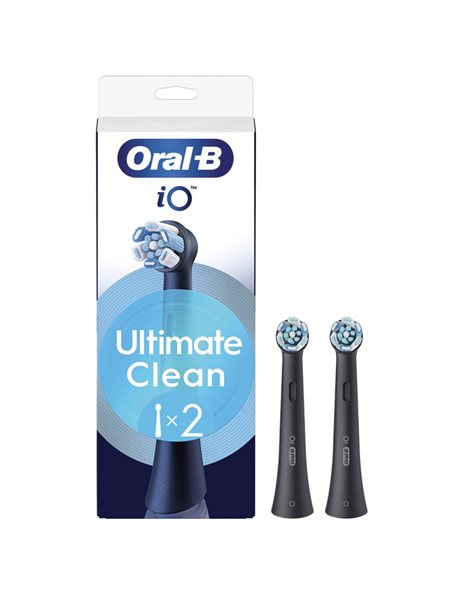Oral-B iO Ultimate Clean Ανταλλακτικές Κεφαλές Ηλεκτρικής Οδοντόβουρτσας σε Μαύρο Χρώμα 2 τμχ