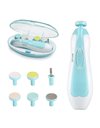  Baby Nail Trimmer Βρεφική Ηλεκτρική Λίμα Νυχιών & 6 Ανταλλακτικές Κεφαλές σε Χρώμα Γαλάζιο 1 τμχ