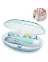  Baby Nail Trimmer Βρεφική Ηλεκτρική Λίμα Νυχιών & 6 Ανταλλακτικές Κεφαλές σε Χρώμα Γαλάζιο 1 τμχ