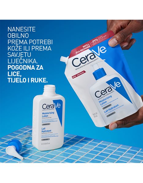 CeraVe Moisturizing Lotion Ενυδατικό Γαλάκτωμα Για Ξηρές Έως Πολύ Ξηρές Επιδερμίδες Refill 473 ml
