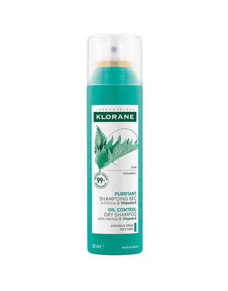 Klorane Purifiant Oil Control Dry Shampoo - Ξηρό Σαμπουάν με Τσουκνίδα για Λιπαρά Μαλλιά ,150ml