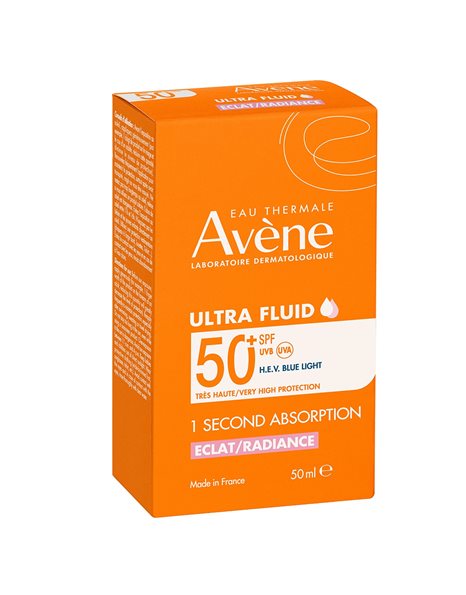 Avene Ultra Fluid Radiance Λεπτόρρευστο Αντηλιακό Προσώπου για Λάμψη SPF50+ 50 ml