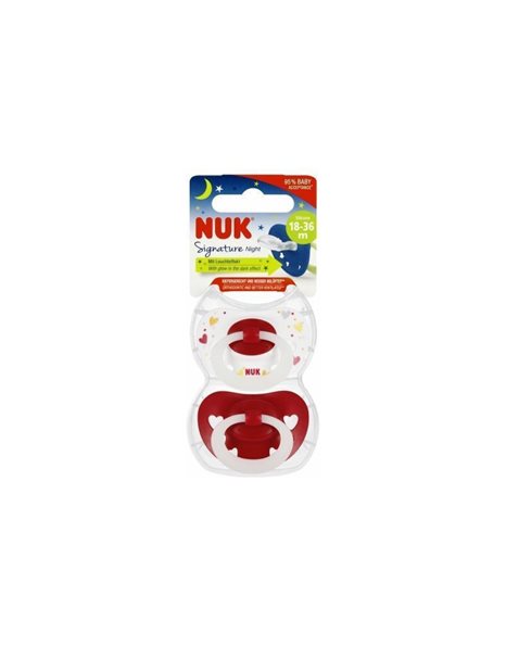 NUK ΨΕΥΔΟ/ΤΡΟ ΣΙΛΙΚΟΝΗΣ SIGNATURE NIGHT ΠΟΙΚΙΛΙΑ Μ3 2/ΤΕΜ ΜΕ ΘΗΚΗ