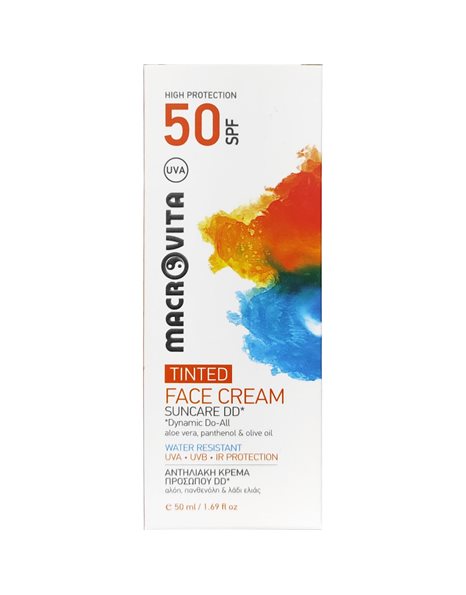 Macrovita - Suncare DD Face Cream Tinted Αντιηλιακή κρέμα προσώπου με χρώμα SPF50 - 50ml