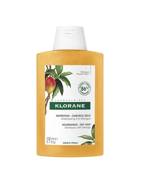 Klorane Mango Butter - Σαμπουάν Θρέψης με Βούτυρο Μάνγκο για Ξηρά μαλλιά ,200ml